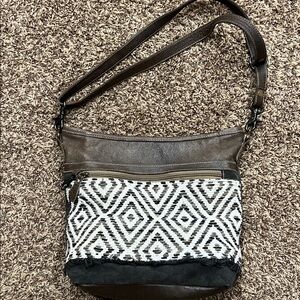 Myra bag geometric print crossbody bag